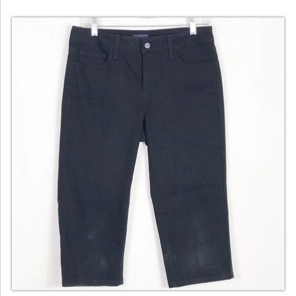 NYDJ not your daughters jeans Black and Embellished cropped capris size 4P - Picture 1 of 10